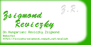 zsigmond reviczky business card